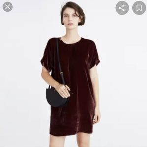 Madewell Velvet Bow-Back Shift Dress
